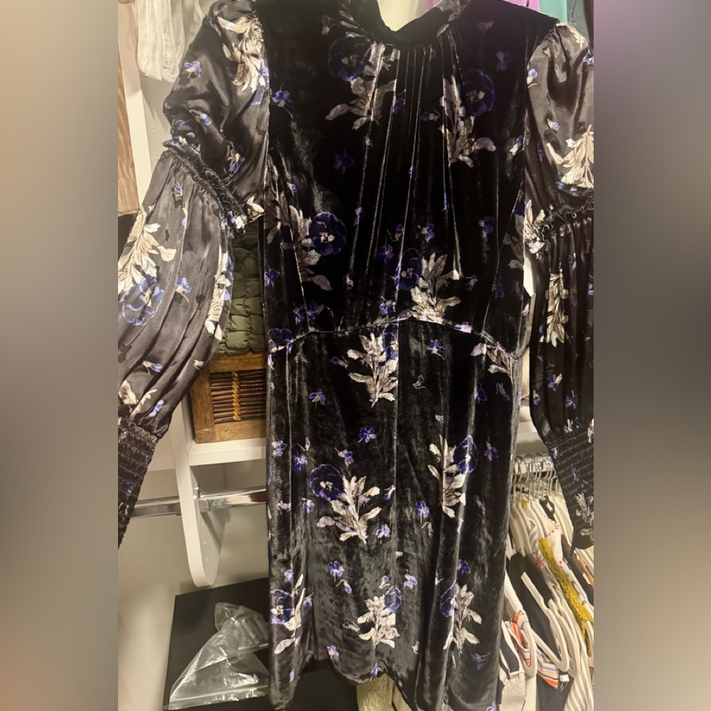 Rebecca Taylor Black Velvet Dress